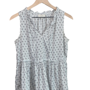 LOFT Sleeveless Top Women’s small Peplum Babydoll floral printed ruffle dainty